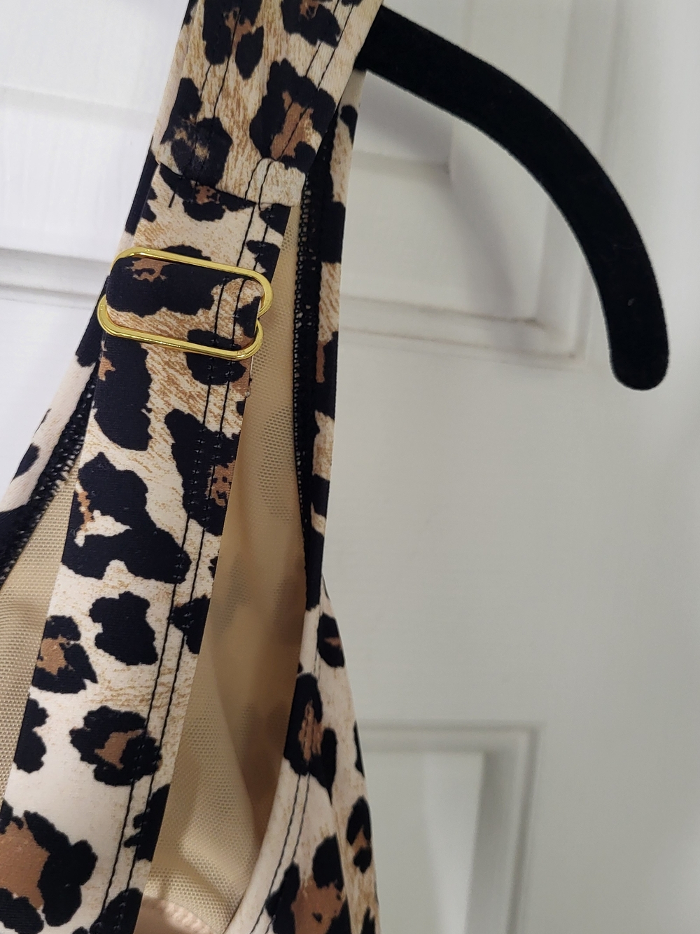 Belle by Kim Gravel Leopard Print Swim Camisole - Beige/Black/Brown 22 - Picture 3 of 6